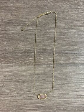 Kendra Scott Gold Chain Necklace with Purple Pendant